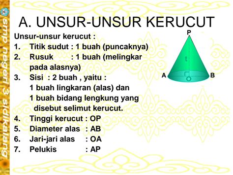 SOLUTION: 3 bgn ruang lp kerucut - Studypool