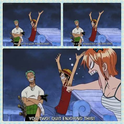 Zoro, Luffy, Nami, One Piece, funny, text, quote, comic, bounties ...