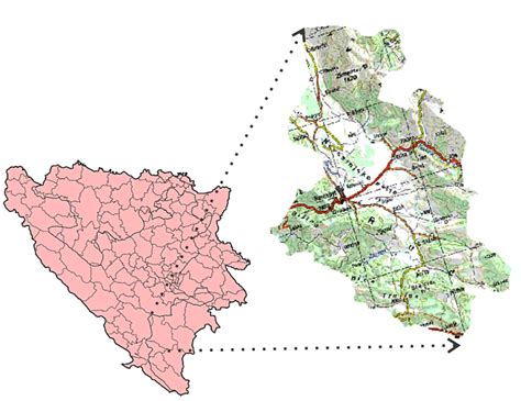 Geographical location of the Municipality of Nevesinje in RS Рис ...