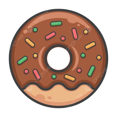 Donut Glaze Clipart Vector, Glazed Chocolate Donut Doughnut Vector Icon ...