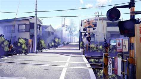 Japanese Anime Street 1080p Wallpapers | Anime background, Anime ...