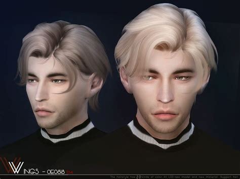 wingssims' WINGS-OE0818 | Sims 4 hair male, Sims hair, Sims