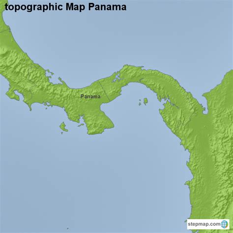 topographic Map Panama von countrymap - Landkarte für Panama