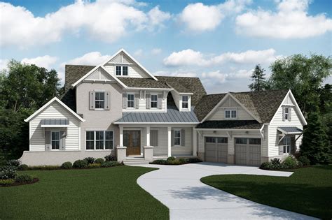 Big Family Home Plan | All White House Exterior | 3D Architectural ...