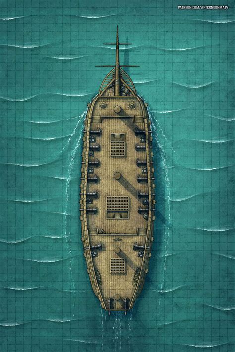 Man of War style Galleon - 30x45 : r/Roll20