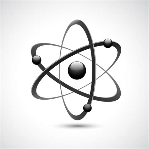 Atom logo symbol 3d 459729 Vector Art at Vecteezy