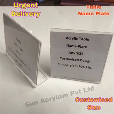 Ahmedabad's Finest Acrylic Table Name Plate Manufacturer