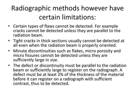 Radiography techniques