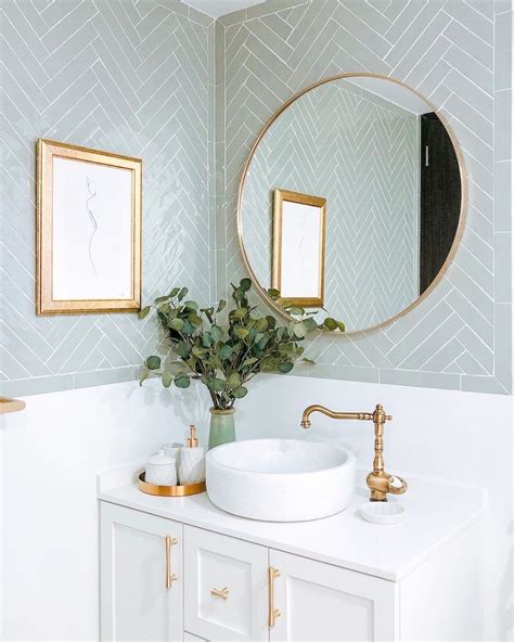 sage green in bathroom, tile in bathroom in 2020 | White bathroom decor ...