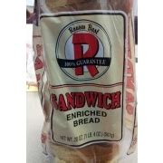 Rouses Best Sandwich Enriched Bread: Calories, Nutrition Analysis ...