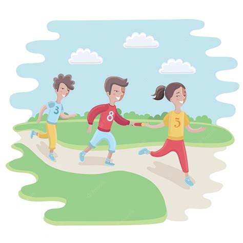 Relay race. Vector illustration profession. | CanStock - Clip Art Library