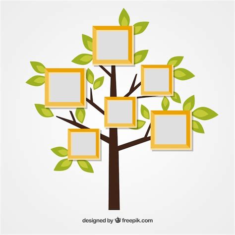 Free Vector | Photo collage template with flat tree