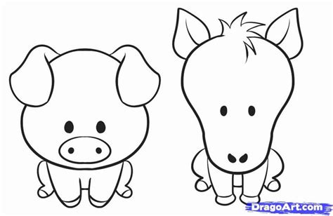 How to Draw a Simple Animal, Step by Step, Farm animals, Animals, FREE ...