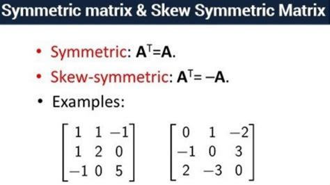 Symmetric and Skew symmetric Matrices (Lecture-6) - YouTube