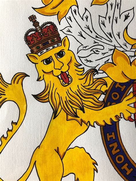 British Royalty Heraldic Coat of Arms // Royal Heraldry - Etsy