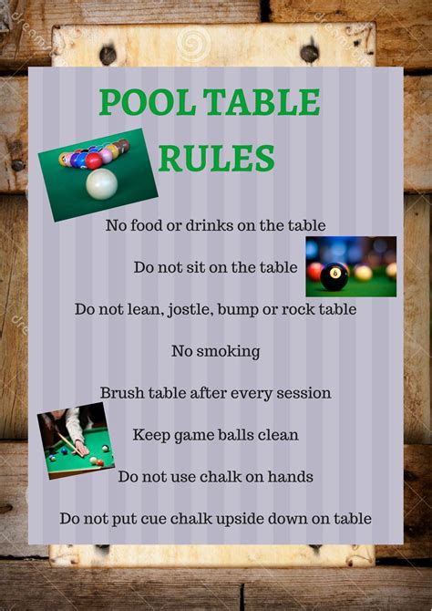 8 Ball Pool Bar Rules