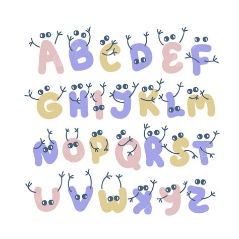 Cute Doodle Lettering Alphabet