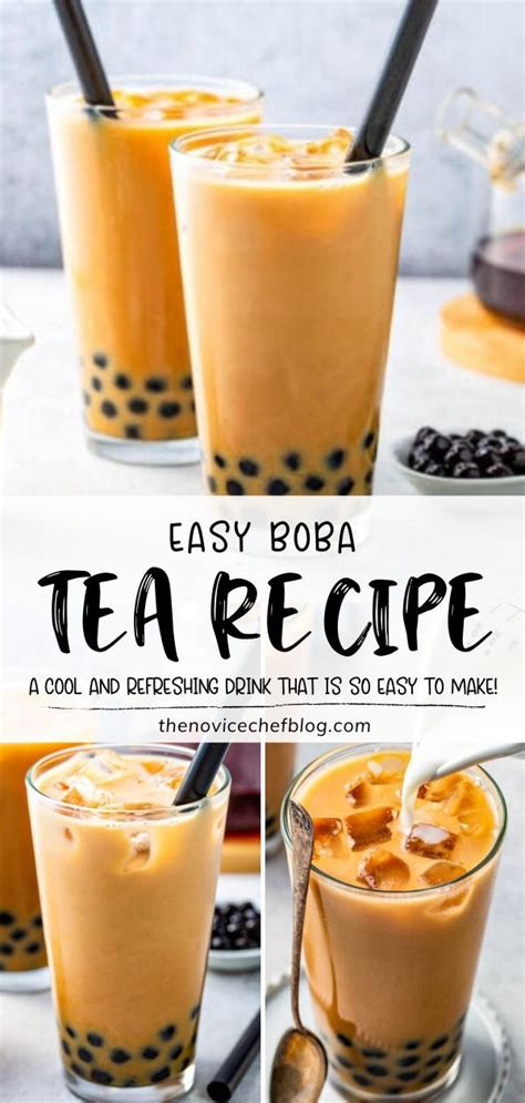 EASY BOBA TEA RECIPE | Bubble tea recipe, Boba tea recipe, Milk tea recipes