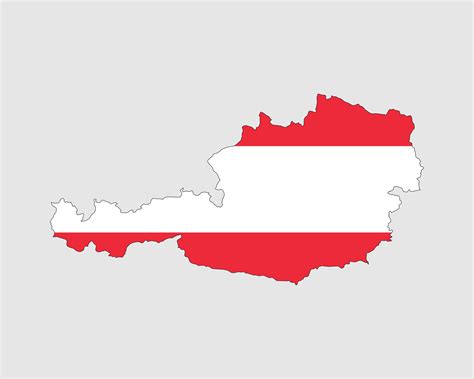 Austrian Map Flag. Map of Austria with country flag of Austria. Vector ...