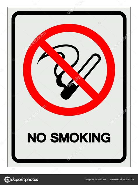 No Smoking Symbol Sign, Vector Illustration, Isolate On White ...