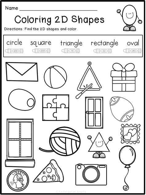 2d Shapes Worksheets For Grade 1