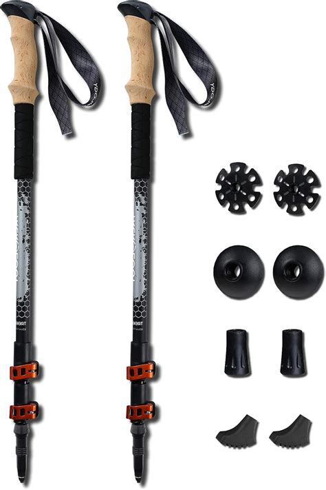 TREKOLOGY Walking Trekking Poles 2pc/set - Lightweight Collapsible ...