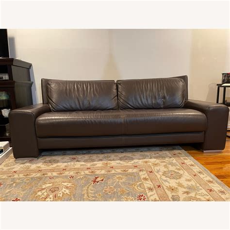 Natuzzi Leather Couch - AptDeco