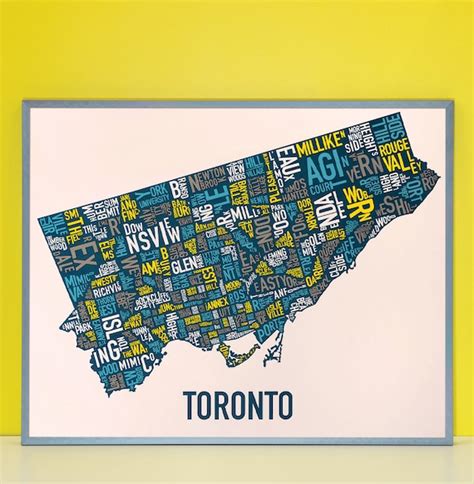 Toronto By Neighbourhood Map - Cathie Annabella