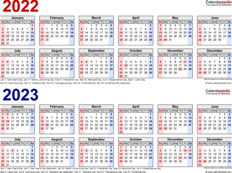 Blank Year Long Calendar 2022