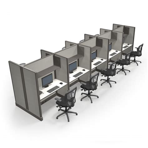 67" 4'x2' Office Cubicles-Pod Of 10