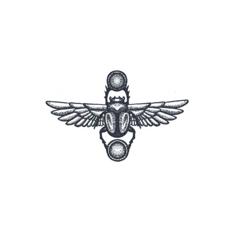 Winged Scarab Tattoo Scarab With Wings Temporary Tattoo / Egypt Tattoo ...