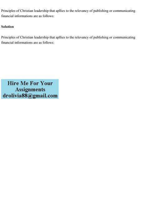 Principles of Christian leadership that apllies to the relevancy of .pdf