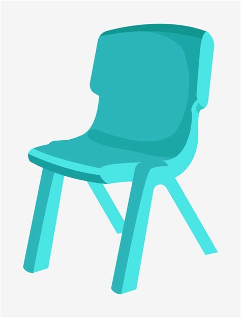 Chair Illustration Clipart Vector, Blue Chair Cartoon Illustration ...