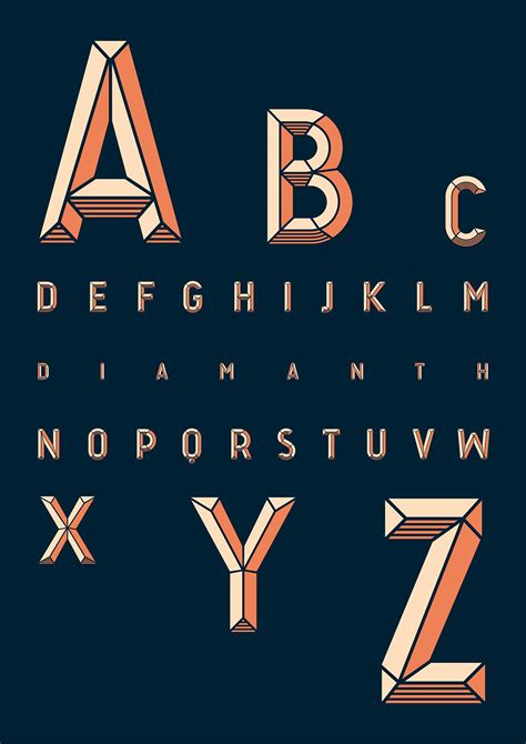 Diamanth on Behance | Typography alphabet, Lettering alphabet fonts ...