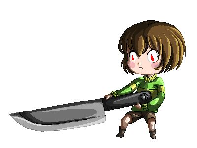 Chara Knife - GIF by BelieveTheHorror on DeviantArt