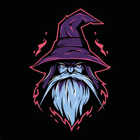 Wizard Mascot Logo for Esport. Wizard T-shirt Design. Wizard Logo ...