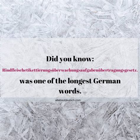 German language has some incredibly long words. Did you know that this ...