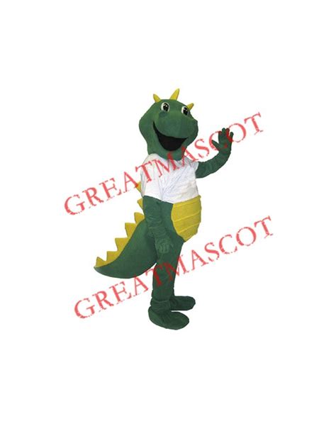 Happy Green Dragon Mascot Costume