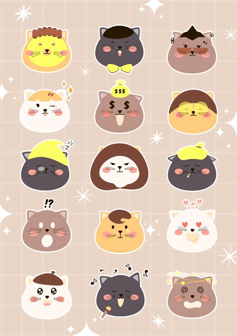 Meow meow emotions by June Le on Dribbble