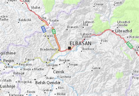 MICHELIN Elbasan map - ViaMichelin