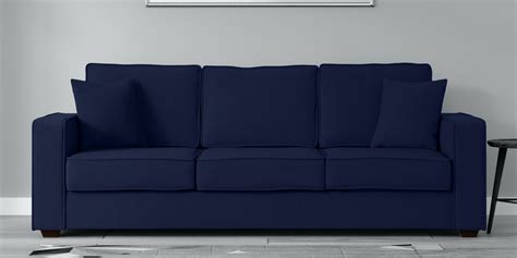 Buy Hugo Fabric 3 Seater Sofa In Navy Blue Colour at 6% OFF by ...