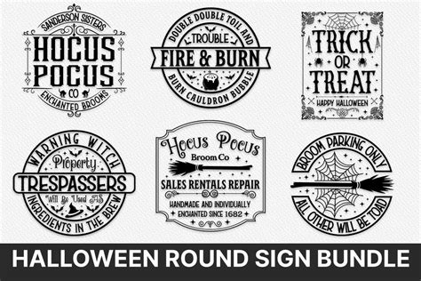 Vintage Halloween Sign Bundle Graphic by Creative Design 12 · Creative ...