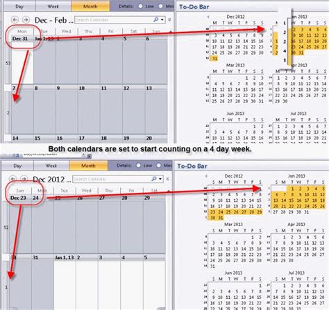 Outlook Calendar: Week numbers are wrong