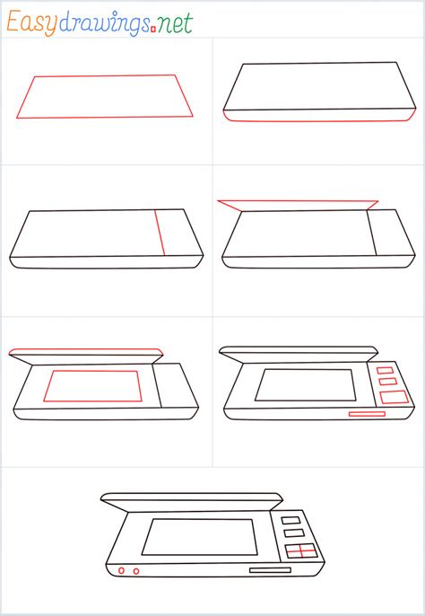 How to Draw a Scanner step by step - [7 Easy Phase] + [Video]