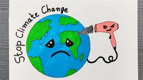 How To Draw Climate Change Poster Drawing // Save Earth Drawing // Step ...