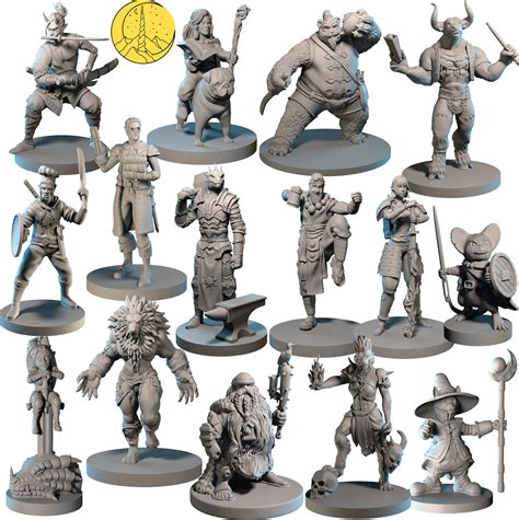 15 Character & NPC Miniatures for DND 28mm I for D&D Miniatures ...