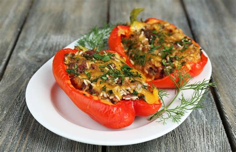 Rice Stuffed Roasted Capsicums – Mum's Pantry