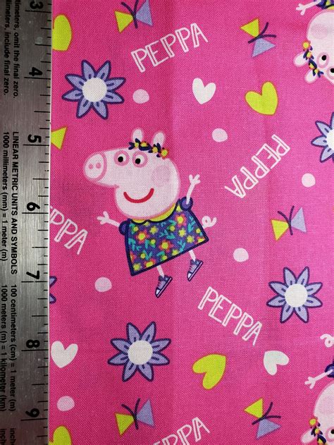 Disney Peppa Pig Toss Fabric Single Yard 100% Cotton for - Etsy