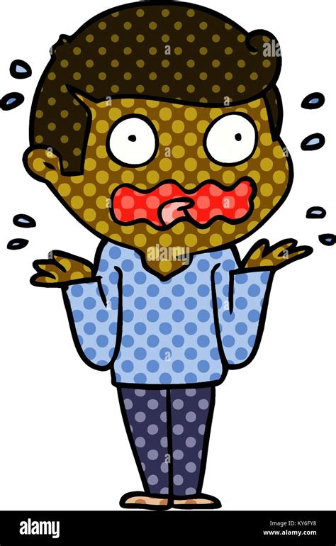 cartoon man totally stressed out Stock Vector Image & Art - Alamy