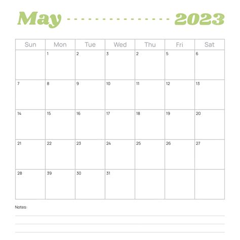 May 2023 Monthly Planner Calendar, May 2023, Calendar, Monthly Planner ...